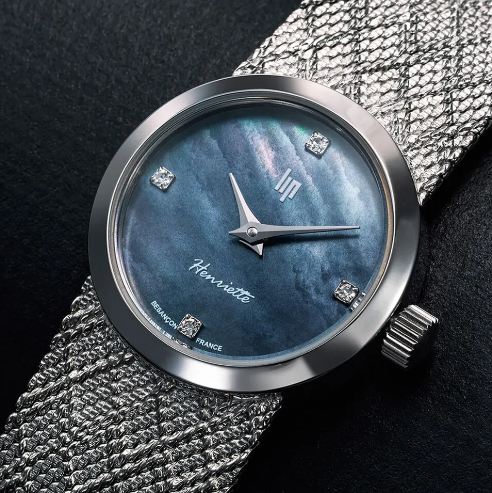 Montre Lip Henriette Diamant Nacre Noire