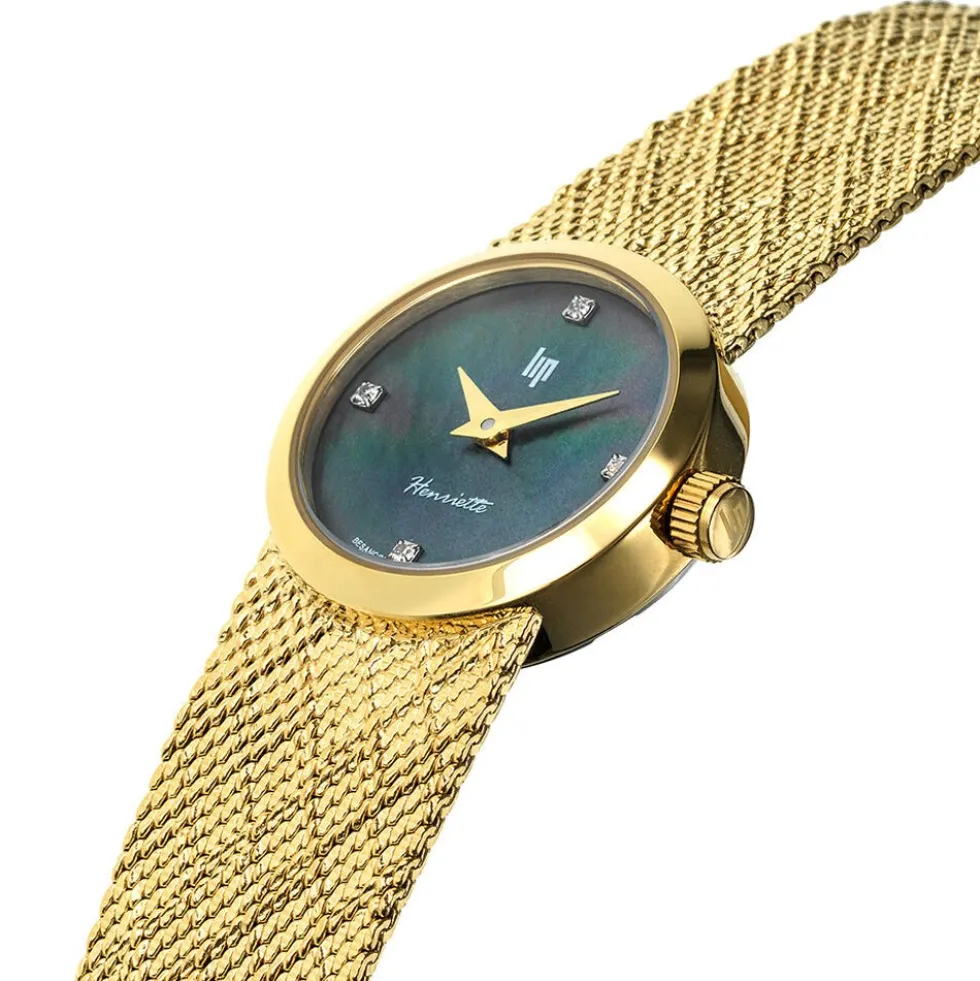 Montre Lip Henriette Diamant Nacre Noire