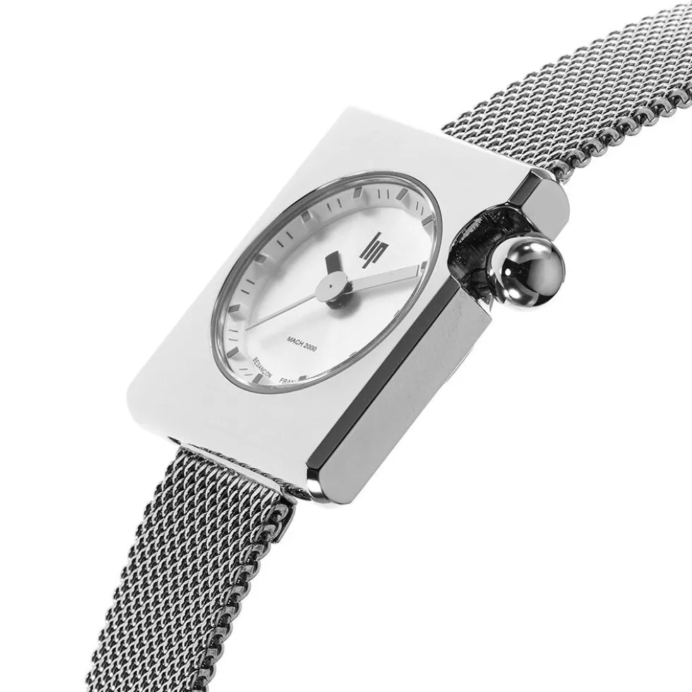 Montre Lip Mach 2000 Mini Square Argenté