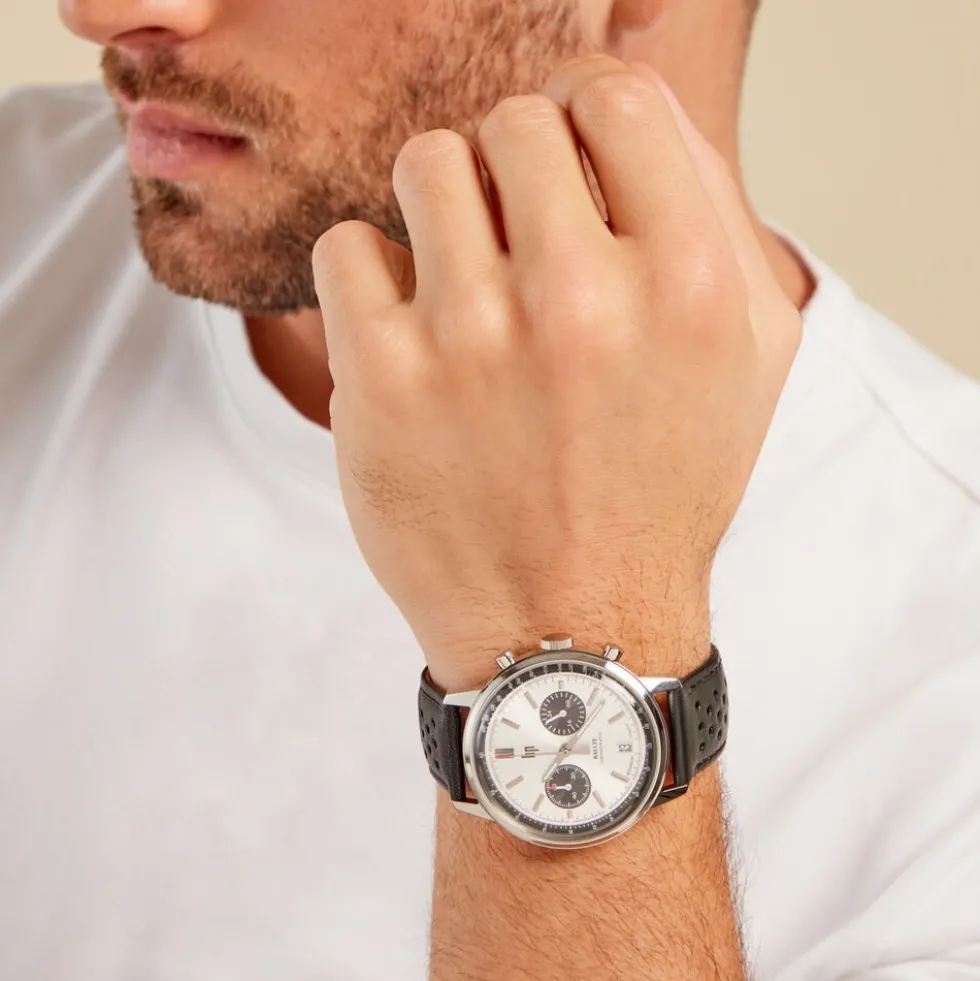 Montre Lip Rallye Meca-Quartz Argenté