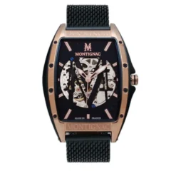 Montre Montignac Tonneau Automatique Bleu