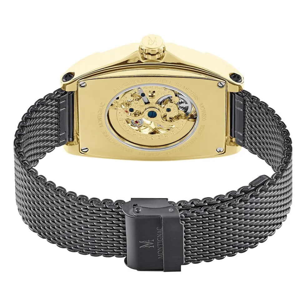 Montre Montignac Tonneau Automatique Noir