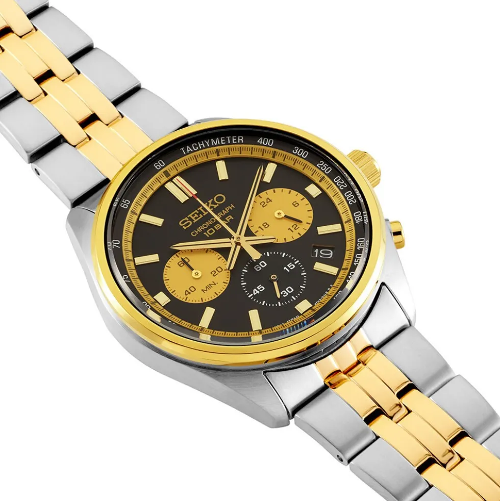 Montre Seiko Sport Bicolore Doré / Noir