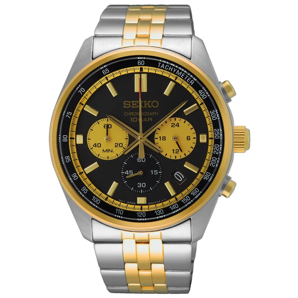 Montre Seiko Sport Bicolore Doré / Noir