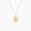 Pendentif Amber Vierge Rond Diamante Or Jaune