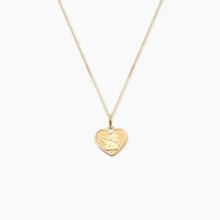 Pendentif Ange Coeur Or Jaune