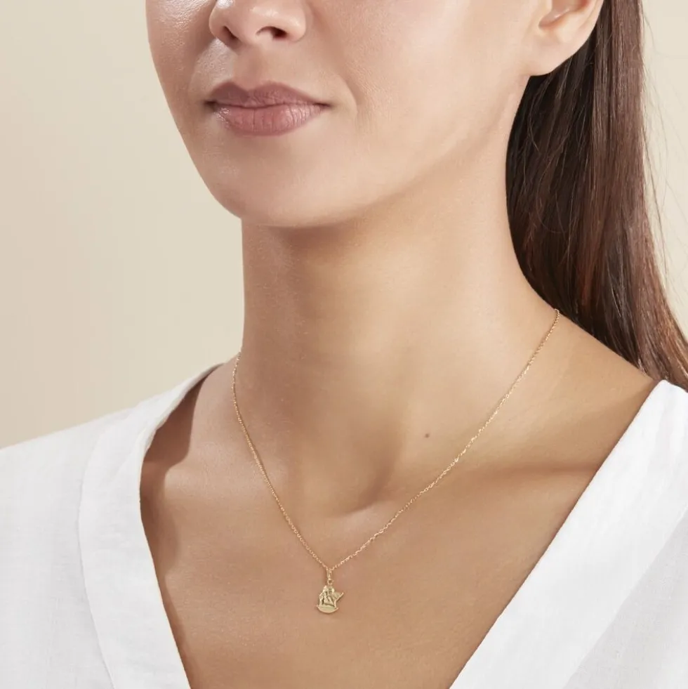 Pendentif Ange Endormi Or Jaune