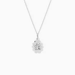 Pendentif Ange Nuage Or Blanc