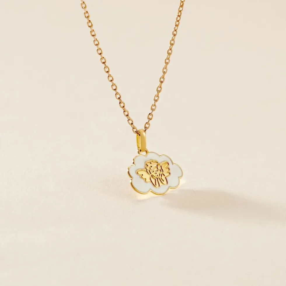 Pendentif Ange Nuage Or Jaune