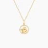 Pendentif Ange Rond Or Jaune Oxyde De Zirconium