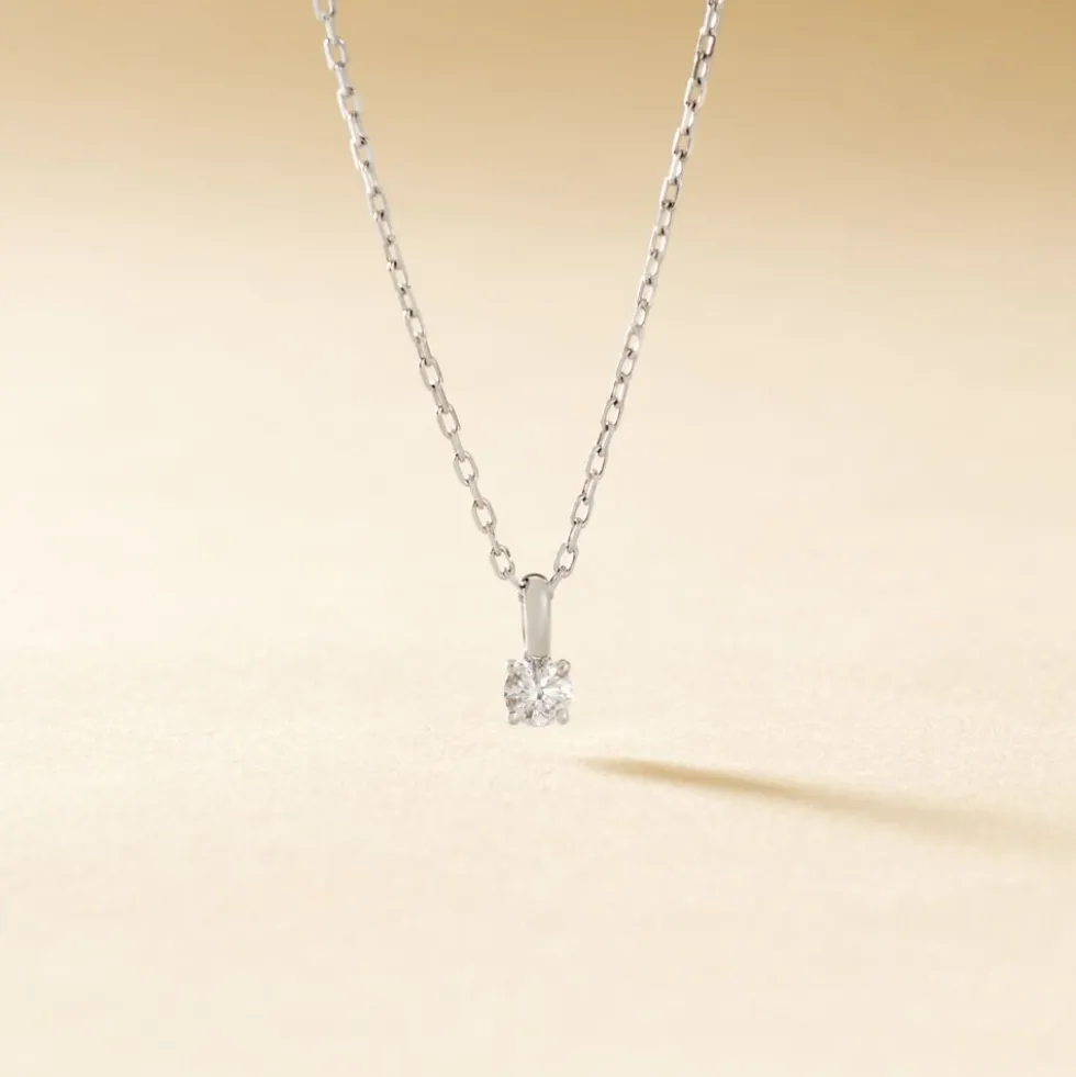 Pendentif Aphrodite Or Blanc Diamant