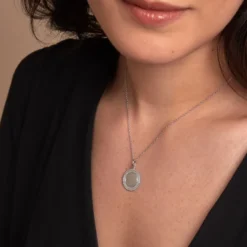 Pendentif Ashe Argent Blanc