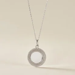 Pendentif Ashe Argent Blanc