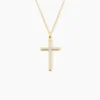 Pendentif Casey Croix Or Bicolore