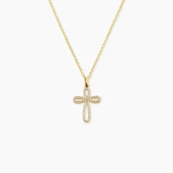 Pendentif Chastity Or Jaune Oxyde De Zirconium