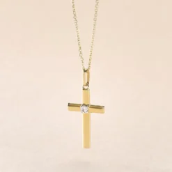 Pendentif Cornell Or Jaune Oxyde De Zirconium