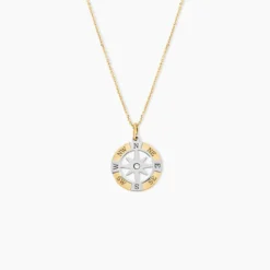 Pendentif Demyan Or Bicolore Oxyde De Zirconium