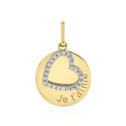 Pendentif Dezirinda Or Jaune Oxyde De Zirconium