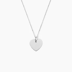 Pendentif Eba Argent Blanc