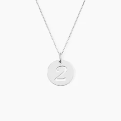 Pendentif Efiso Argent Blanc