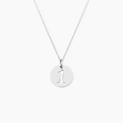 Pendentif Efiso Argent Blanc