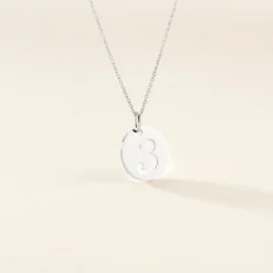 Pendentif Efiso Argent Blanc