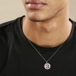 Pendentif Efiso Argent Blanc