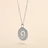 Pendentif Efiso Argent Blanc
