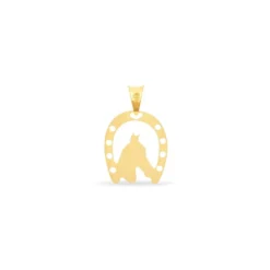 Pendentif Egide Fer A Cheval Or Jaune