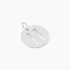 Pendentif Elio H Argent Blanc