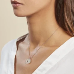 Pendentif Elio L Argent Blanc