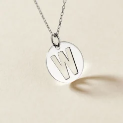 Pendentif Elio W Argent Blanc