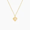 Pendentif Eudocie Coeur Lettre Or Jaune