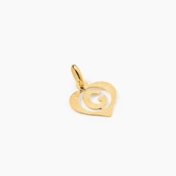 Pendentif Eudocie Coeur Lettre Or Jaune