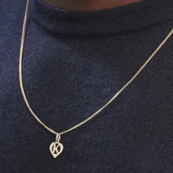 Pendentif Eudocie Coeur Lettre Or Jaune