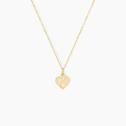Pendentif Eudocie Coeur Lettre Or Jaune