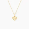 Pendentif Eudocie Coeur Lettre Or Jaune