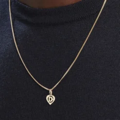 Pendentif Eudocie Coeur Lettre Or Jaune