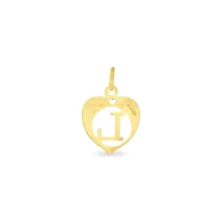 Pendentif Eudocie Coeur Lettre Or Jaune