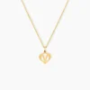 Pendentif Eudocie Coeur Lettre Or Jaune