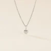 Pendentif Eudocie Coeur Lisse Or Blanc