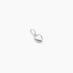 Pendentif Eudocie Coeur Lisse Or Blanc