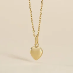 Pendentif Eudocie Coeur Lisse Or Jaune