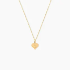 Pendentif Eudocie Coeur Message Or Jaune