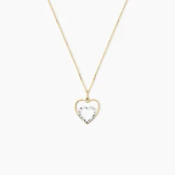 Pendentif Eudocie Double Coeurs Or Bicolore
