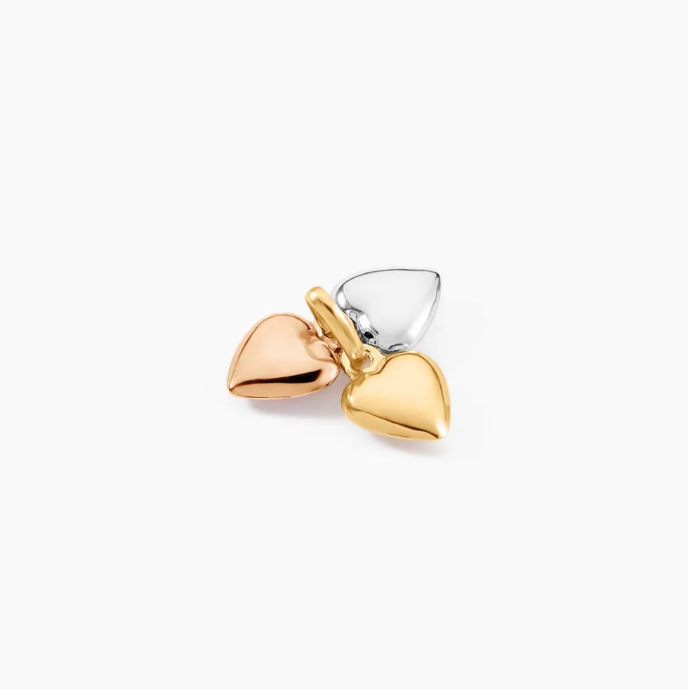 Pendentif Eudocie Triple Coeurs Or Tricolore