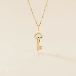 Pendentif Fatilia Clef Coeur Or Jaune