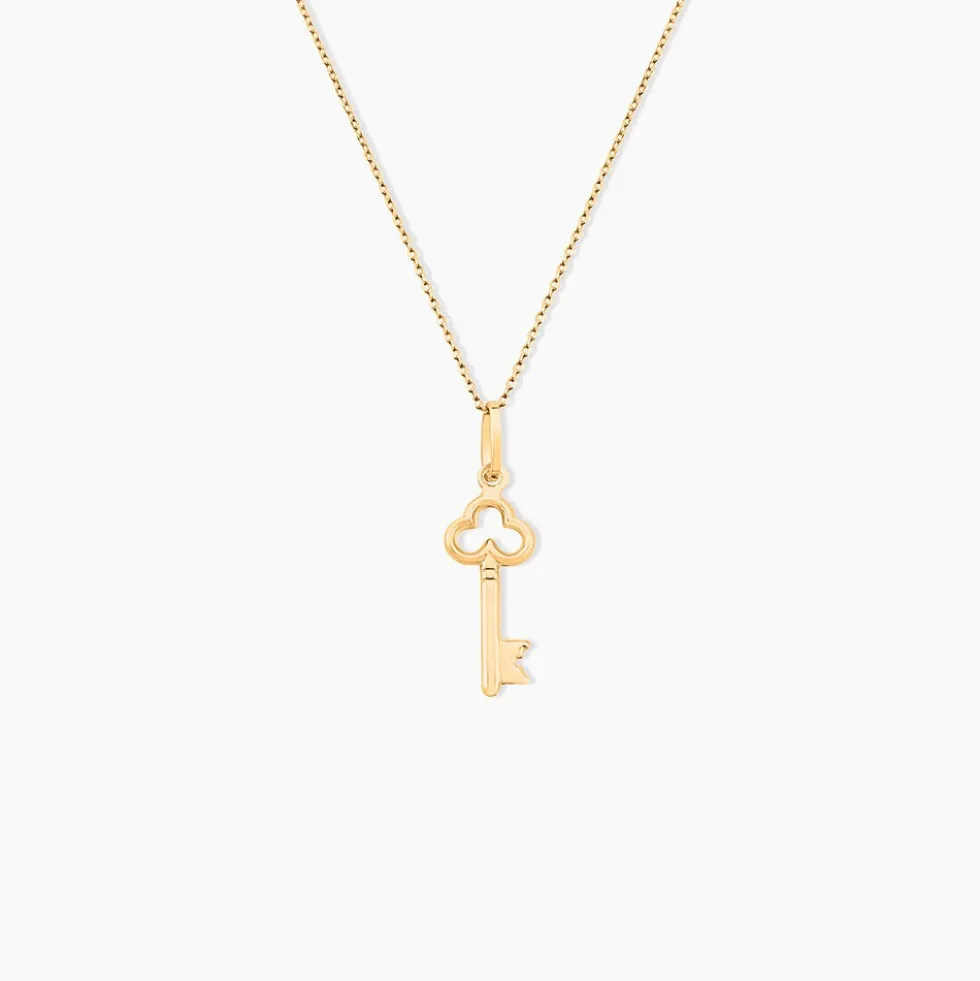 Pendentif Fatilia Clef Coeur Or Jaune