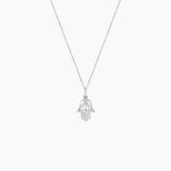 Pendentif Fatima Or Blanc