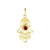 Pendentif Fatima Or Jaune Oxyde De Zirconium